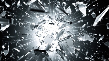 Canvas Print - Shattered Glass Explosion