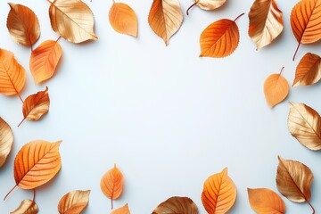 Gold monstera leaves frame on white background  abstract design.