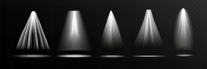 Wall Mural - The spotlight shines on the stage. Llight from a lamp or spotlight. Lighted scene. Podium under the spotlight.