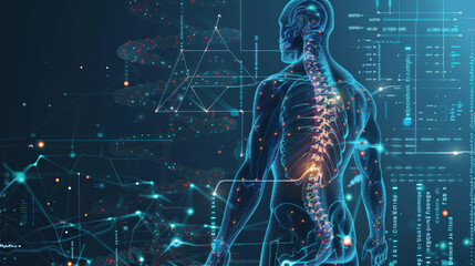 digital body systems and muscle structures in 3d models are part of advanced medical technology. the