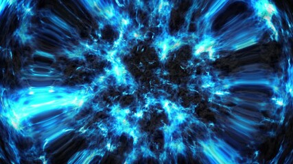 Wall Mural - shiny metallic blue space texture loops