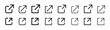 © stoker - External link icons. Web chain open link to attached website. External link icon vector sign.