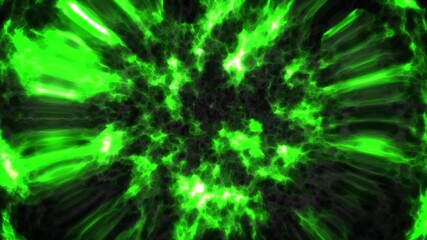 Wall Mural - animation of wave green metallic liquid loop