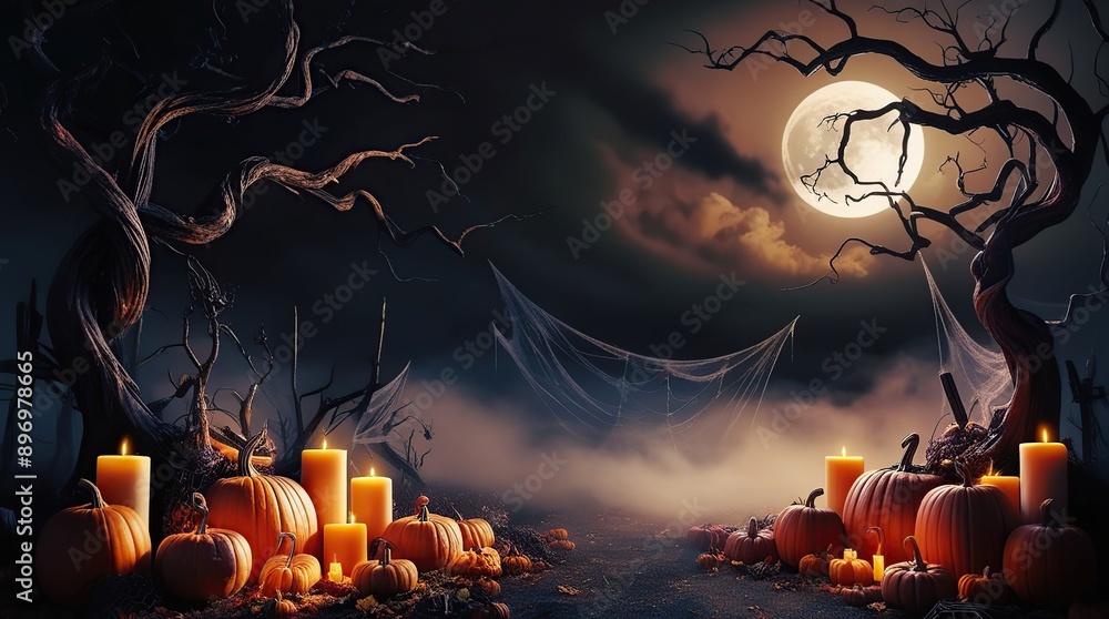 High resolution 4K wallpaper background depicting a spooky and scary