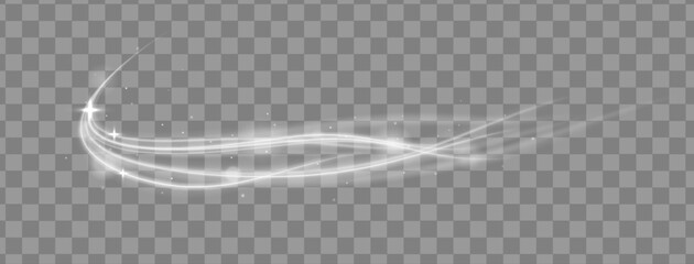 Leinwandbilder - A large set of low-poly designs made of thin lines in the form of branches, spirals and arcs. Expressway, car headlight effect. Speed connection vector background.	