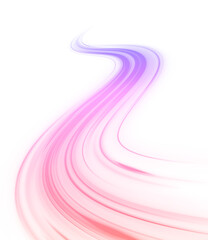 Poster - Electric technology in futuristic style neon color in PNG format on white transparent background for design and banners. Acceleration speed motion on night road.	