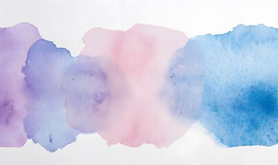 Wall Mural - Watercolor Splashes on White Background, Generative AI