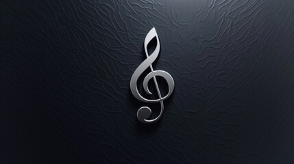 minimalist music logo with a black background