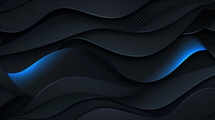 Modern and elegant dark blue wave pattern abstract background, evoking depth and motion