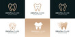 © Urwah - Dental Clinic fresh icon set symbol logo design collection. Dentist tech, Teeth smile vector logo design inspiration