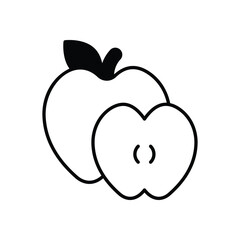 Wall Mural - Apple vector icon