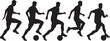 © Nazia - Silhouette of soccer players vector icon