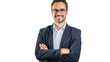 © BlazingDesigns - Businessman isolated on transparent background standing with crossed arms, professional manager, confident businessman investor looking at camera.