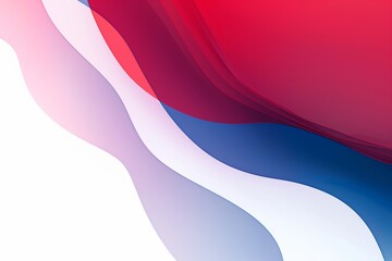 Wall Mural - Abstract Colorful Red White Blue Waves Background with Aesthetic Design and Modern Gradient Pattern