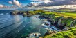 © lapeepon - Rocky coastline view from a grassy hilltop in Ireland, Ireland, coastline, rocky, grassy, hilltop, ocean, nature, scenic