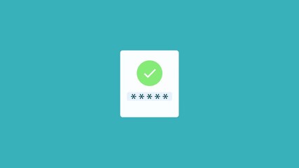 login form with password animation .4K motion animation.