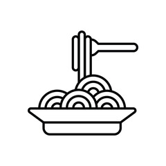 Canvas Print - Pasta vector icon