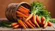 © Muhammad - A rustic basket overflowing with freshly harvested carrots