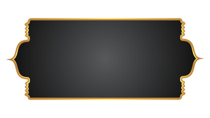 Wall Mural - luxury golden arabic islamic banner title frame transparent background gold text box