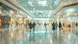 © furyon - ethereal mall interior with blurred silhouettes of shoppers soft pastel hues and diffused light creating a dreamlike atmosphere of retail therapy