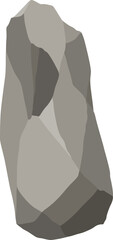 Wall Mural - Rock stones or debris of mountain. Gravel, gray stone. Polygonal shape, piece of fossil stone. Game decoration element