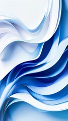 Wall Mural - Abstract volumetric layered smooth curved shapes