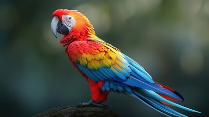 Canvas Print - Scarlet Macaw Parrot Bird Wildlife Photography