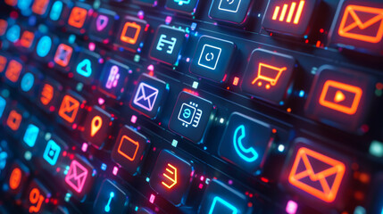 Digital Icon Media Browser Display Application App Background
