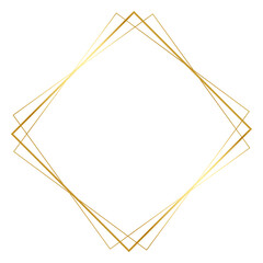 Sticker - Png gold frame, aesthetic nature on transparent background