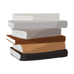 Poster - Book stack png, aesthetic illustration, transparent background