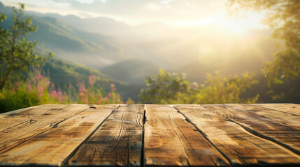 Canvas Print - table in the mountains