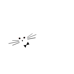 Sticker - Png white cat digital sticker