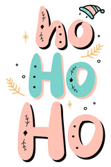 Wall Mural - Hohoho png Christmas celebration doodle typography sticker