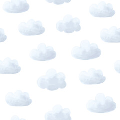 Canvas Print - Cloud pattern PNG transparent background