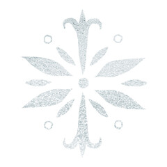 Poster - Snowflake sticker png, Christmas hand drawn, cute winter holidays illustration