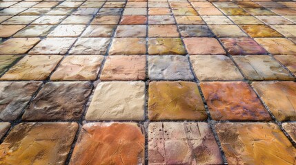 Floor tiles on the ground