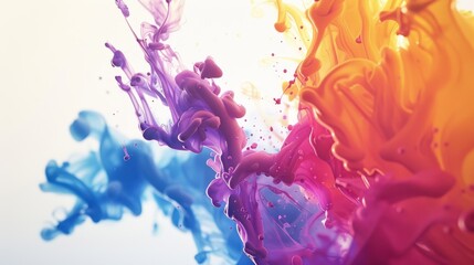 Wall Mural - Vibrant Color Explosion: Abstract Paint Splash in High Resolution