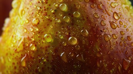 Macro closeup of a pear