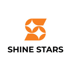 Wall Mural - letter s colorful shine star geometric logo vector unique unusual brand identity best for your produ