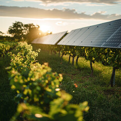 Wall Mural - Organic grapevines in sustainable vineyard