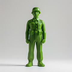 3d green plastic soldier toy 