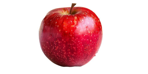 Wall Mural - A red apple with a stem on top