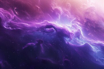 Wall Mural - a photo capturing the captivating sight of a space filled with stars in shades of purple and blue, e