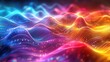 © SITTAKAN - Colorful light spectrum dynamics, vibrant wave patterns, electromagnetic spectrum energy, radiant light waves, uhd, copy space for text,