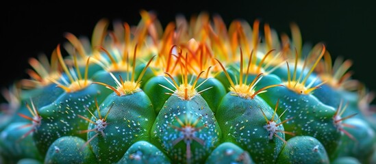 Poster - Close-Up of a Cactus with Vibrant Spines