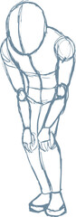 Poster - Sketch reference pose man design