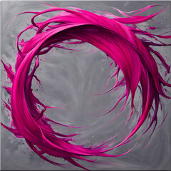 Wall Mural - Abstract background with pink brushstrokes in the form of a circle