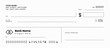 © Ashes Studio - Blank check, bank cheque design, vector format