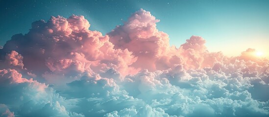 Wall Mural - Dreamy Sky with Pastel Clouds