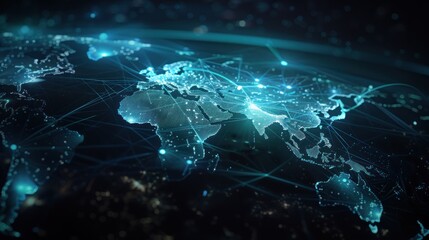 Wall Mural - Global Network Connections